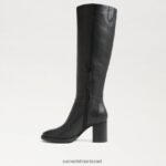 נשים הַנעָלָה Sam Edelman מגף בגובה של Elsy עור שחור 4XL22X798 - Image 4