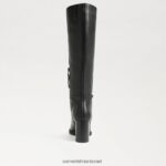 נשים הַנעָלָה Sam Edelman מגף בגובה של Elsy עור שחור 4XL22X798 - Image 5