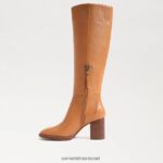 נשים הַנעָלָה Sam Edelman מגף בגובה של Elsy קַרַמֵל 4XL22X796 - Image 4