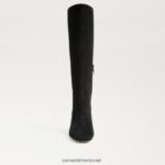 נשים הַנעָלָה Sam Edelman מגף גבוה ברכיים זמש שחור 4XL22X825 - Image 3