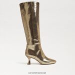 נשים הַנעָלָה Sam Edelman מגף גבוה ברכיים מכרה זהב 4XL22X822 - Image 2