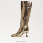 נשים הַנעָלָה Sam Edelman מגף גבוה ברכיים מכרה זהב 4XL22X822 - Image 4