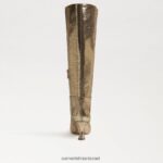 נשים הַנעָלָה Sam Edelman מגף גבוה ברכיים מכרה זהב 4XL22X822 - Image 5