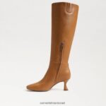 נשים הַנעָלָה Sam Edelman מגף גבוה ברכיים קַרַמֵל 4XL22X824 - Image 4