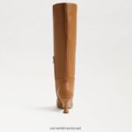 נשים הַנעָלָה Sam Edelman מגף גבוה ברכיים קַרַמֵל 4XL22X824 - Image 5
