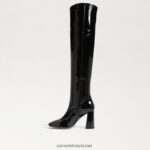 נשים הַנעָלָה Sam Edelman מגף גבוה של cosette פטנט שחור 4XL22X746 - Image 4