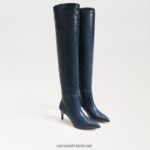 נשים הַנעָלָה Sam Edelman מגף גבוה של אורסולה צי האוקיינוס ​​השקט 4XL22X743