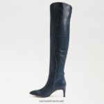 נשים הַנעָלָה Sam Edelman מגף גבוה של אורסולה צי האוקיינוס ​​השקט 4XL22X743 - Image 4