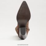 נשים הַנעָלָה Sam Edelman מגף ג'יימי ווסטרן חום זית 4XL22X852 - Image 6