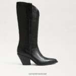 נשים הַנעָלָה Sam Edelman מגף ג'יימי ווסטרן עור שחור 4XL22X851 - Image 2