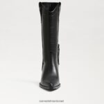 נשים הַנעָלָה Sam Edelman מגף ג'יימי ווסטרן עור שחור 4XL22X851 - Image 3