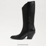 נשים הַנעָלָה Sam Edelman מגף ג'יימי ווסטרן עור שחור 4XL22X851 - Image 4