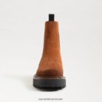 נשים הַנעָלָה Sam Edelman מגף לגונה צ'לסי גבול חום 4XL22X463 - Image 3