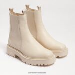 נשים הַנעָלָה Sam Edelman מגף לגונה צ'לסי עור שנהב מודרני 4XL22X458