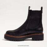 נשים הַנעָלָה Sam Edelman מגף לגונה צ'לסי עור שחור 4XL22X459 - Image 4