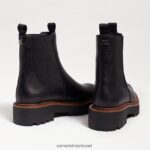 נשים הַנעָלָה Sam Edelman מגף לגונה צ'לסי עור שחור 4XL22X459 - Image 7