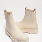 נשים הַנעָלָה Sam Edelman מגף לגונה צ'לסי עור שנהב מודרני 4XL22X458 - Image 7