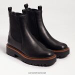נשים הַנעָלָה Sam Edelman מגף לגונה צ'לסי עור שחור 4XL22X459