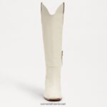נשים הַנעָלָה Sam Edelman מגף מערבי בריטן עור שנהב מודרני 4XL22X814 - Image 3