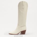 נשים הַנעָלָה Sam Edelman מגף מערבי בריטן עור שנהב מודרני 4XL22X814 - Image 4