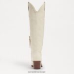 נשים הַנעָלָה Sam Edelman מגף מערבי בריטן עור שנהב מודרני 4XL22X814 - Image 5