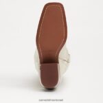 נשים הַנעָלָה Sam Edelman מגף מערבי בריטן עור שנהב מודרני 4XL22X814 - Image 6