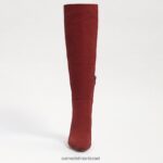 נשים הַנעָלָה Sam Edelman מגף סולמה בגובה הברך זמש לבנים 4XL22X883 - Image 3