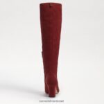 נשים הַנעָלָה Sam Edelman מגף סולמה בגובה הברך זמש לבנים 4XL22X883 - Image 5