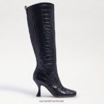 נשים הַנעָלָה Sam Edelman מגף עדי ברכיים קרוק שחור 4XL22X870 - Image 2