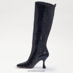 נשים הַנעָלָה Sam Edelman מגף עדי ברכיים קרוק שחור 4XL22X870 - Image 4