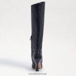נשים הַנעָלָה Sam Edelman מגף עדי ברכיים קרוק שחור 4XL22X870 - Image 5