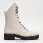נשים הַנעָלָה Sam Edelman מגף קרבי של לנלי עור שנהב מודרני 4XL22X869 - Image 2