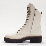 נשים הַנעָלָה Sam Edelman מגף קרבי של לנלי עור שנהב מודרני 4XL22X869 - Image 4