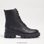 נשים הַנעָלָה Sam Edelman מגף קרבי של פלטפורמת גארט עור שחור 4XL22X626 - Image 2