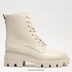 נשים הַנעָלָה Sam Edelman מגף קרבי של פלטפורמת גארט עור שנהב מודרני 4XL22X625 - Image 2