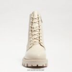 נשים הַנעָלָה Sam Edelman מגף קרבי של פלטפורמת גארט עור שנהב מודרני 4XL22X625 - Image 3