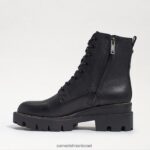 נשים הַנעָלָה Sam Edelman מגף קרבי של פלטפורמת גארט עור שחור 4XL22X626 - Image 4