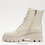 נשים הַנעָלָה Sam Edelman מגף קרבי של פלטפורמת גארט עור שנהב מודרני 4XL22X625 - Image 4