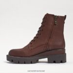 נשים הַנעָלָה Sam Edelman מגף קרבי של פלטפורמת גארט חום כהה 4XL22X627 - Image 4