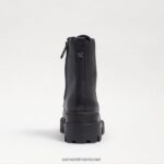 נשים הַנעָלָה Sam Edelman מגף קרבי של פלטפורמת גארט עור שחור 4XL22X626 - Image 5