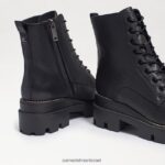 נשים הַנעָלָה Sam Edelman מגף קרבי של פלטפורמת גארט עור שחור 4XL22X626 - Image 7