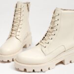 נשים הַנעָלָה Sam Edelman מגף קרבי של פלטפורמת גארט עור שנהב מודרני 4XL22X625 - Image 7