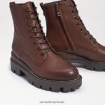 נשים הַנעָלָה Sam Edelman מגף קרבי של פלטפורמת גארט חום כהה 4XL22X627 - Image 7