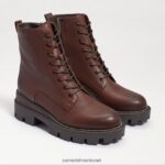 נשים הַנעָלָה Sam Edelman מגף קרבי של פלטפורמת גארט חום כהה 4XL22X627