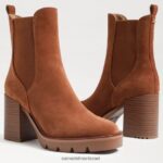 נשים הַנעָלָה Sam Edelman מגף רולינס צ'לסי גבול חום 4XL22X751 - Image 7