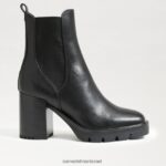 נשים הַנעָלָה Sam Edelman מגף רולינס צ'לסי עור שחור 4XL22X749 - Image 2