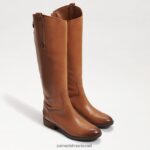 נשים הַנעָלָה Sam Edelman מגף רכיבה מעור עגל רחב penny2 עור וויסקי 4XL22X436