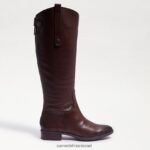 נשים הַנעָלָה Sam Edelman מגף רכיבה מעור פני חום כהה 4XL22X414 - Image 2