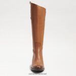 נשים הַנעָלָה Sam Edelman מגף רכיבה מעור פני עור וויסקי 4XL22X416 - Image 3