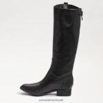 נשים הַנעָלָה Sam Edelman מגף רכיבה מעור פני עור שחור 4XL22X415 - Image 4